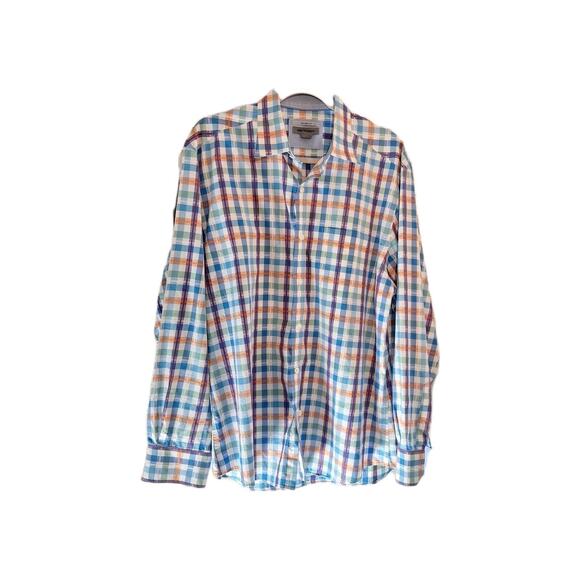 Johnston & Murphy Size L Long Sleeve Button Up Shirt - Picture 1 of 7